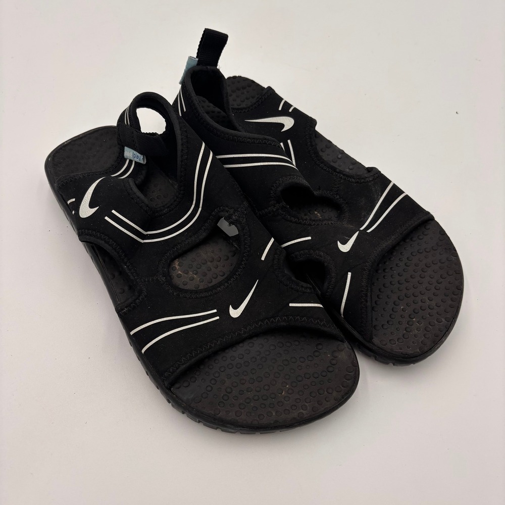 Nike Play Water Sandals Women 5 Black Good Sporty Open Toe 187012-011